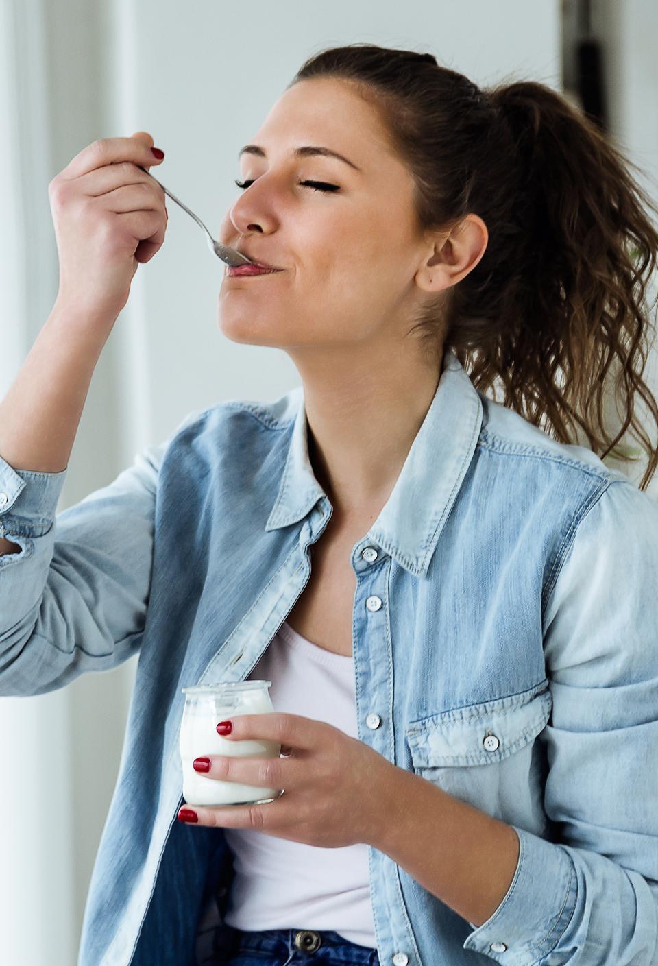 woman-enjoying-yogurt